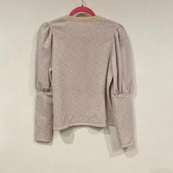 Saylor Addy Metallic Puff Sleeve Sweatshirt Size Large EUC - Picture 4 of 4